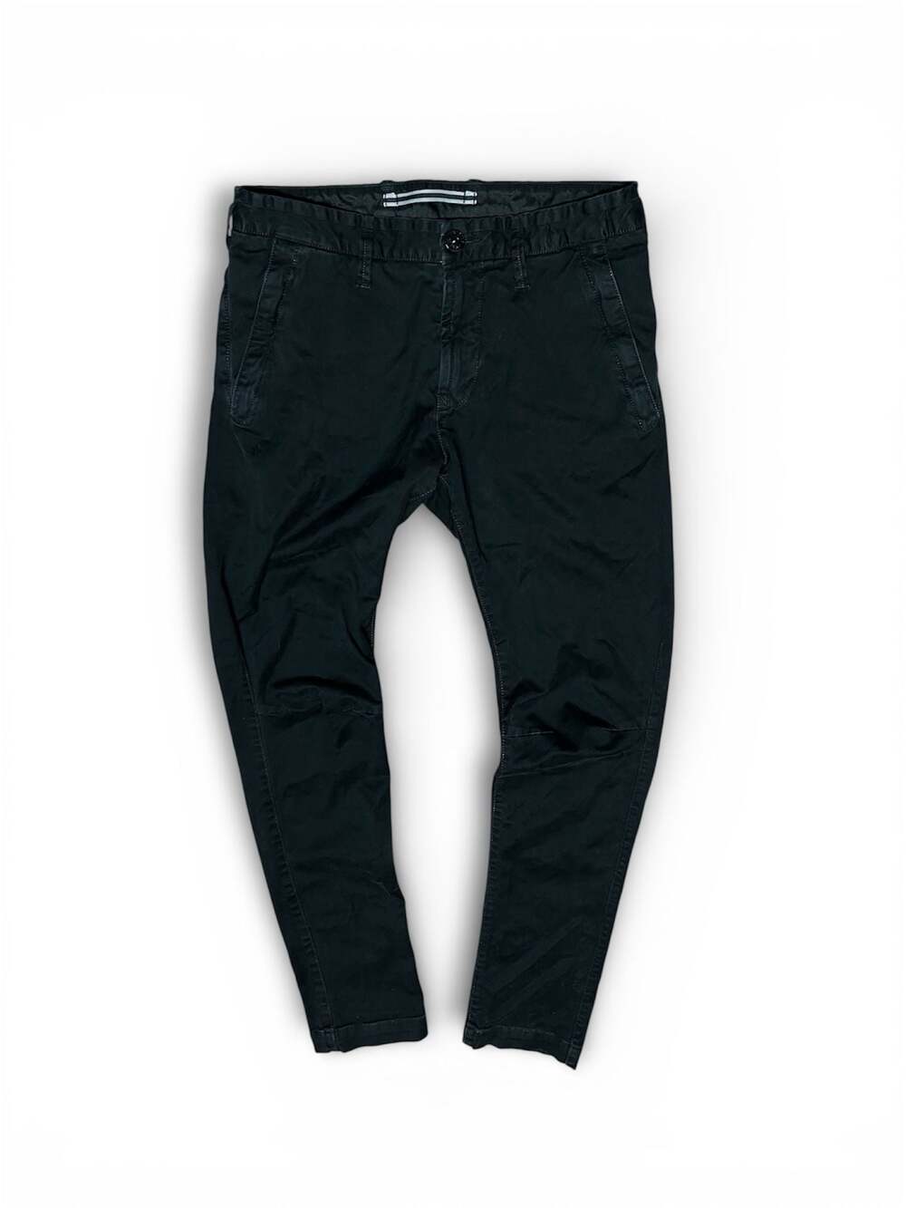 Stone Island Type SK Slim Tapered Cotton Chino Pants Black